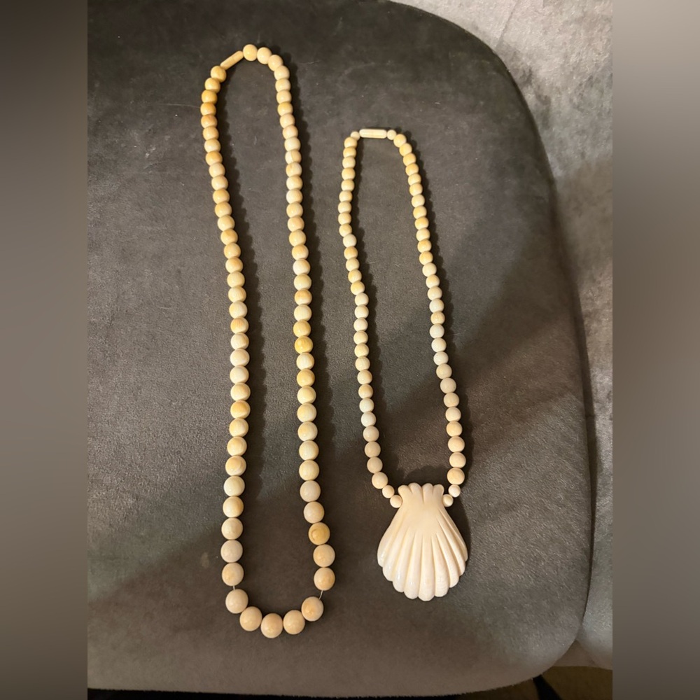 Authentic 1930s vintage African Ivory beaded necklaces- Women Jewelry